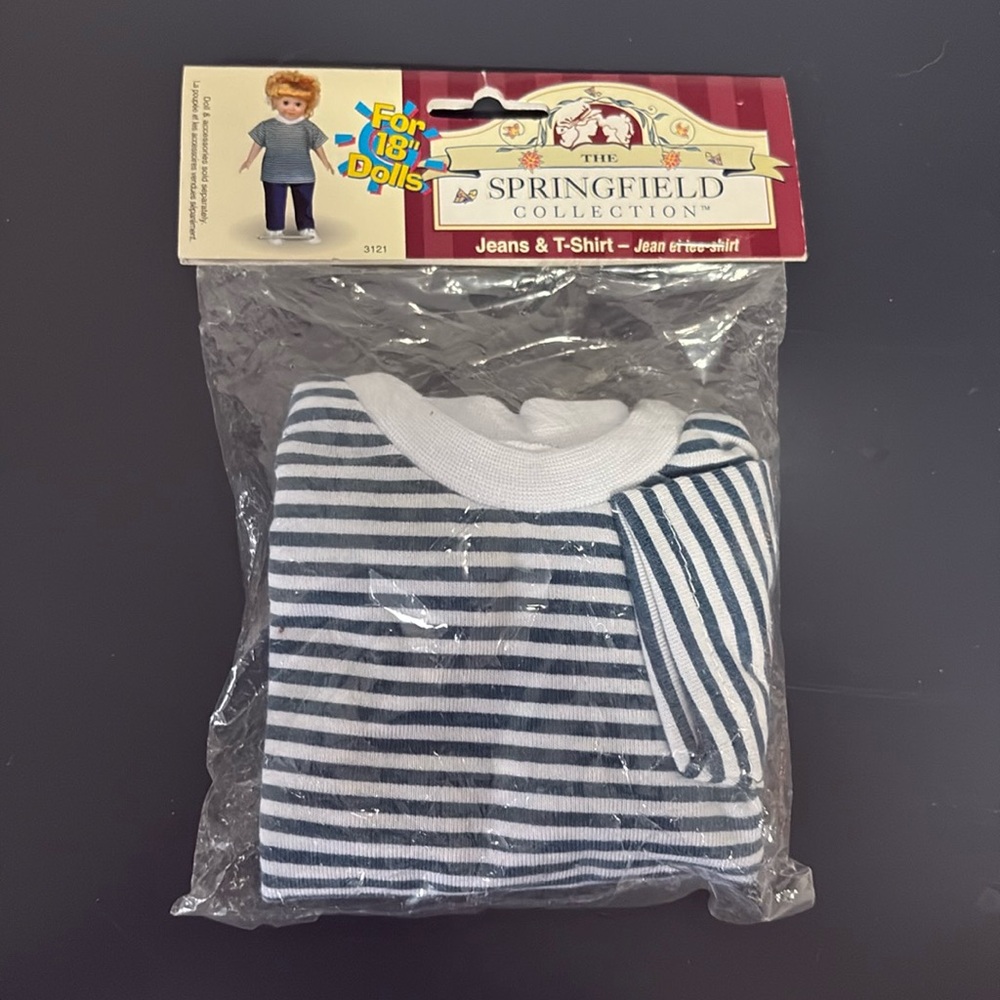 New Sealed The Springfield Collection Jeans & T Shirt For 18” Dolls